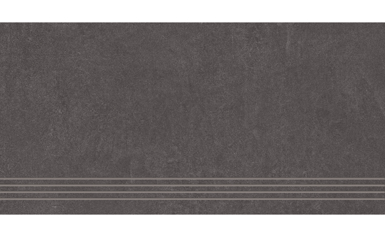 Stufe Rillenplatte graphit 30 x 60 cm